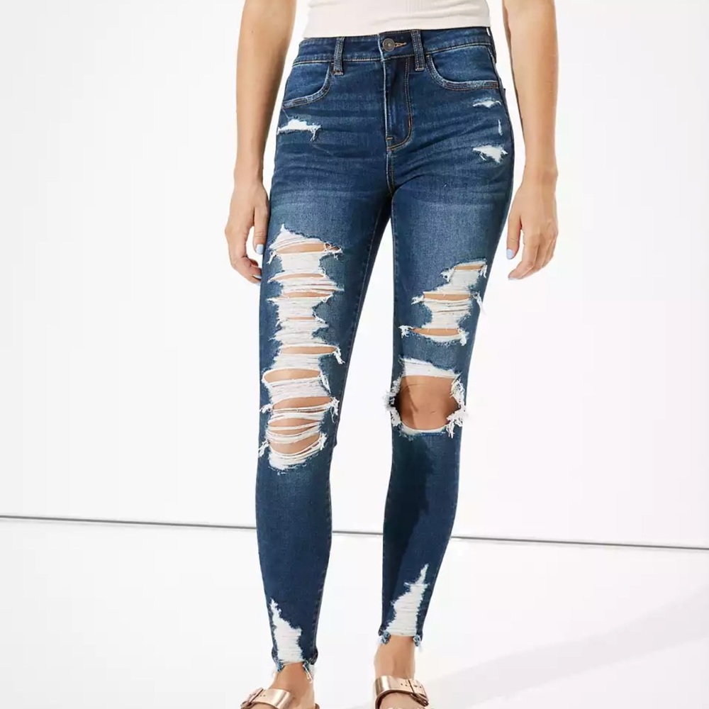 AE Next Level Ripped High Waisted Jegging
